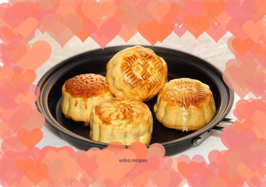 Cantonese-style mooncakes filled with lotus paste