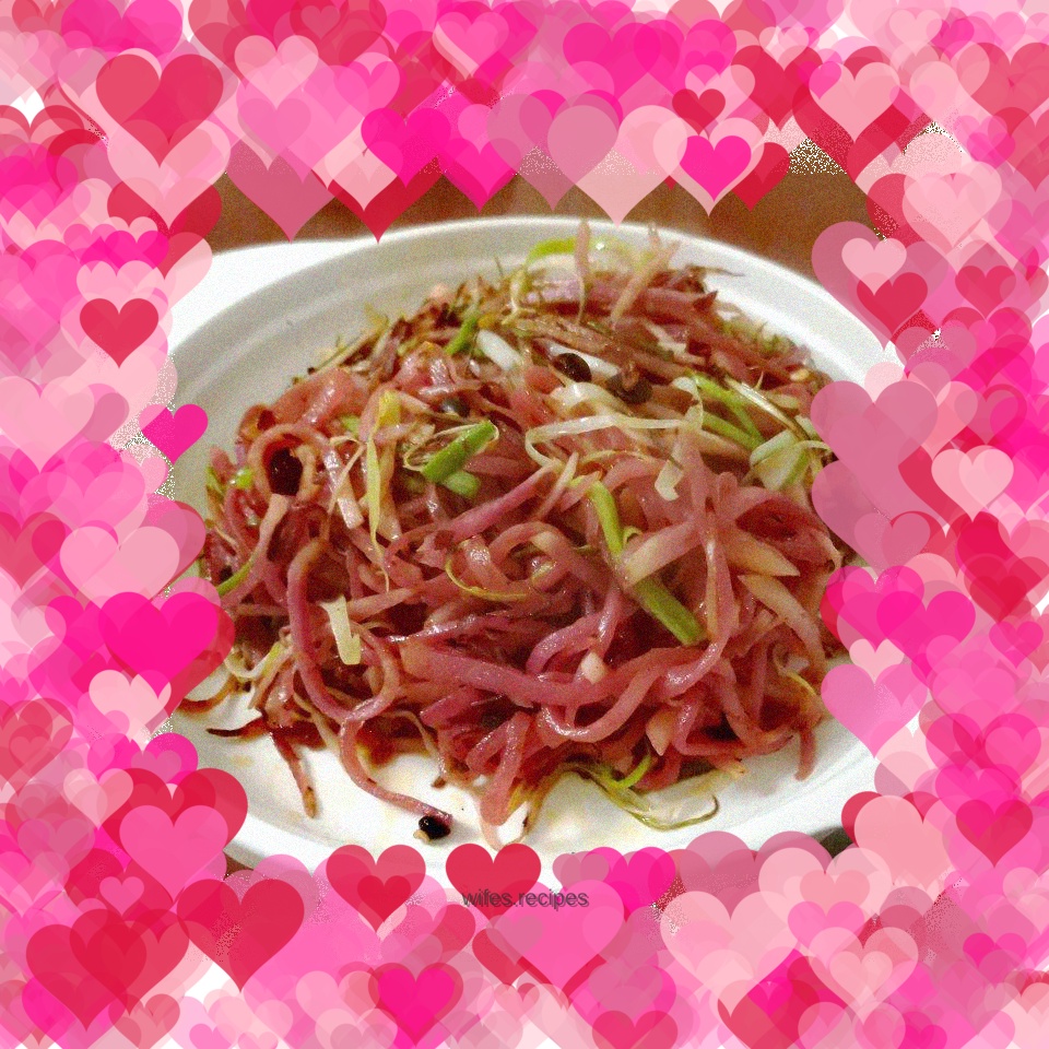Spicy stir-fried shredded radish