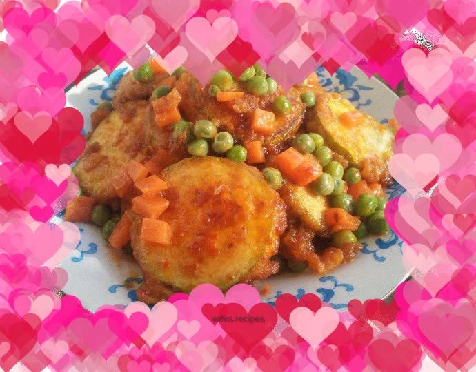 Fish-flavored stuffed melon