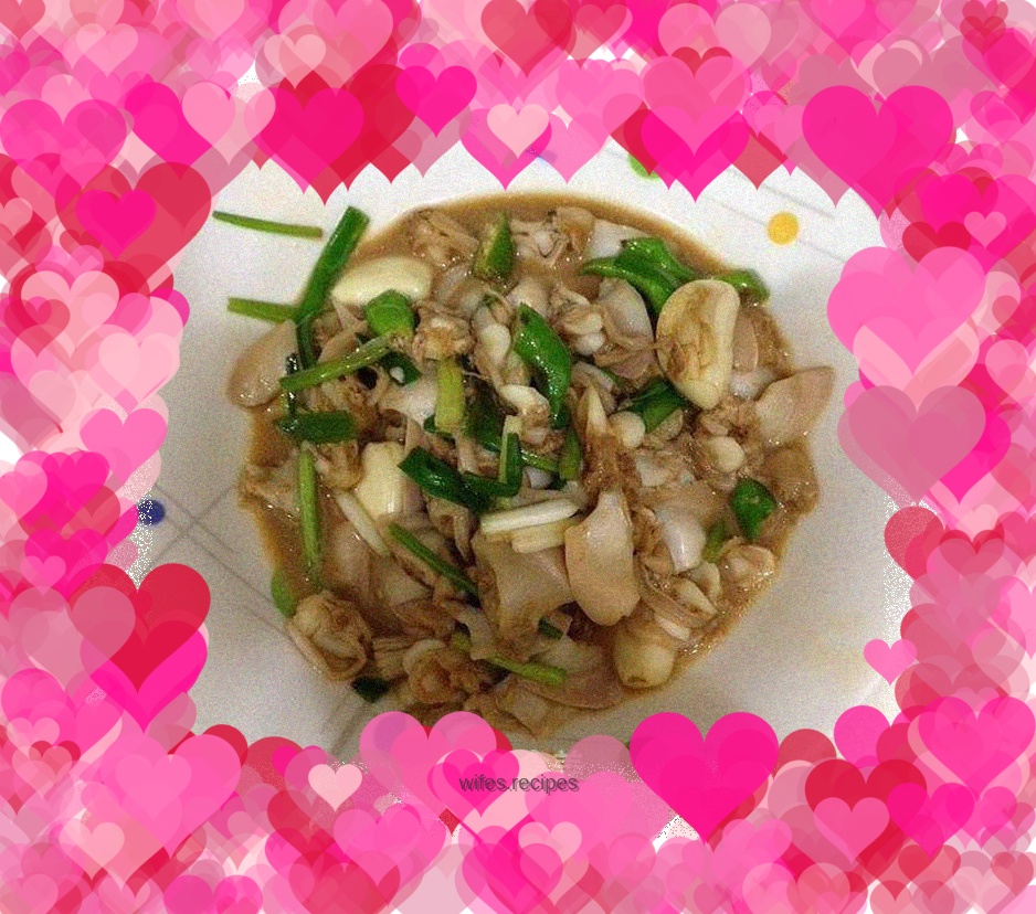 Stir-fried natural sea shells