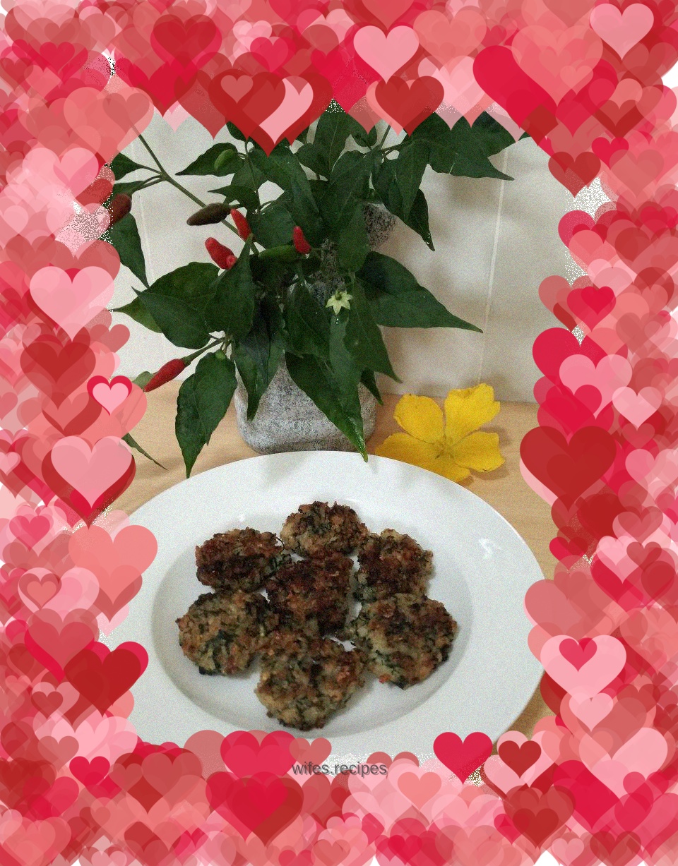 Pan-fried fake beetroot patties
