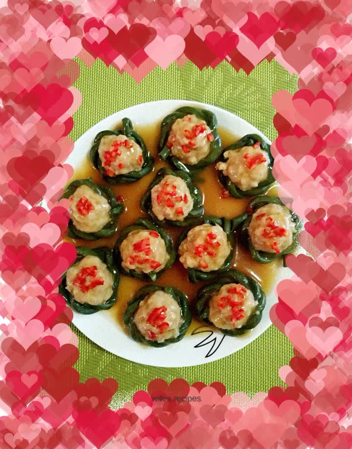 Steamed cowpea ring balls