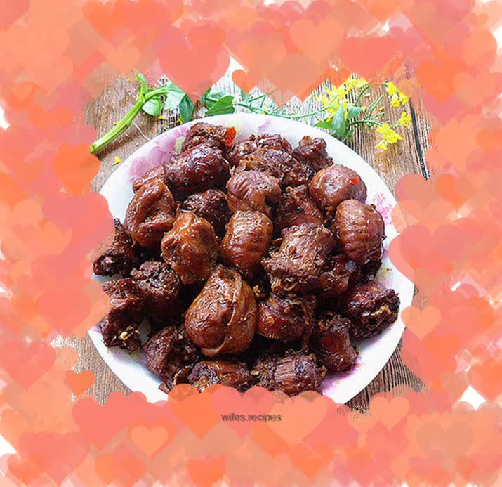 Finger sucking chicken gizzards and duck neck