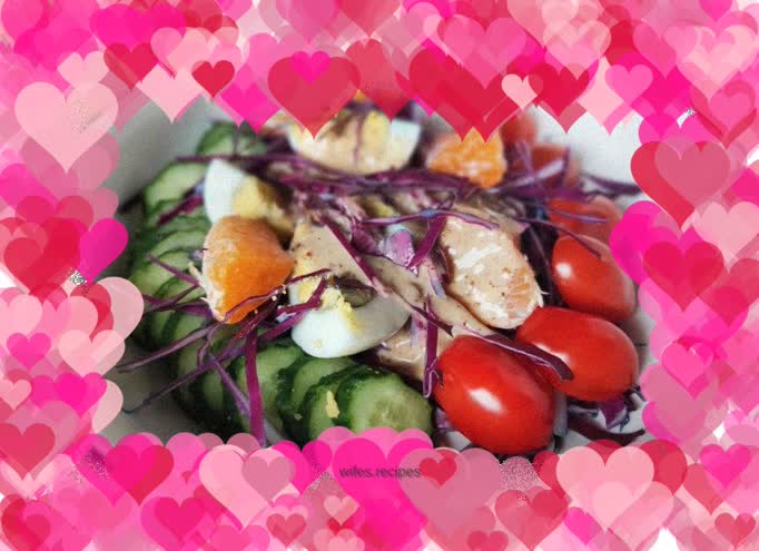 Fruit and vegetable salad bowl