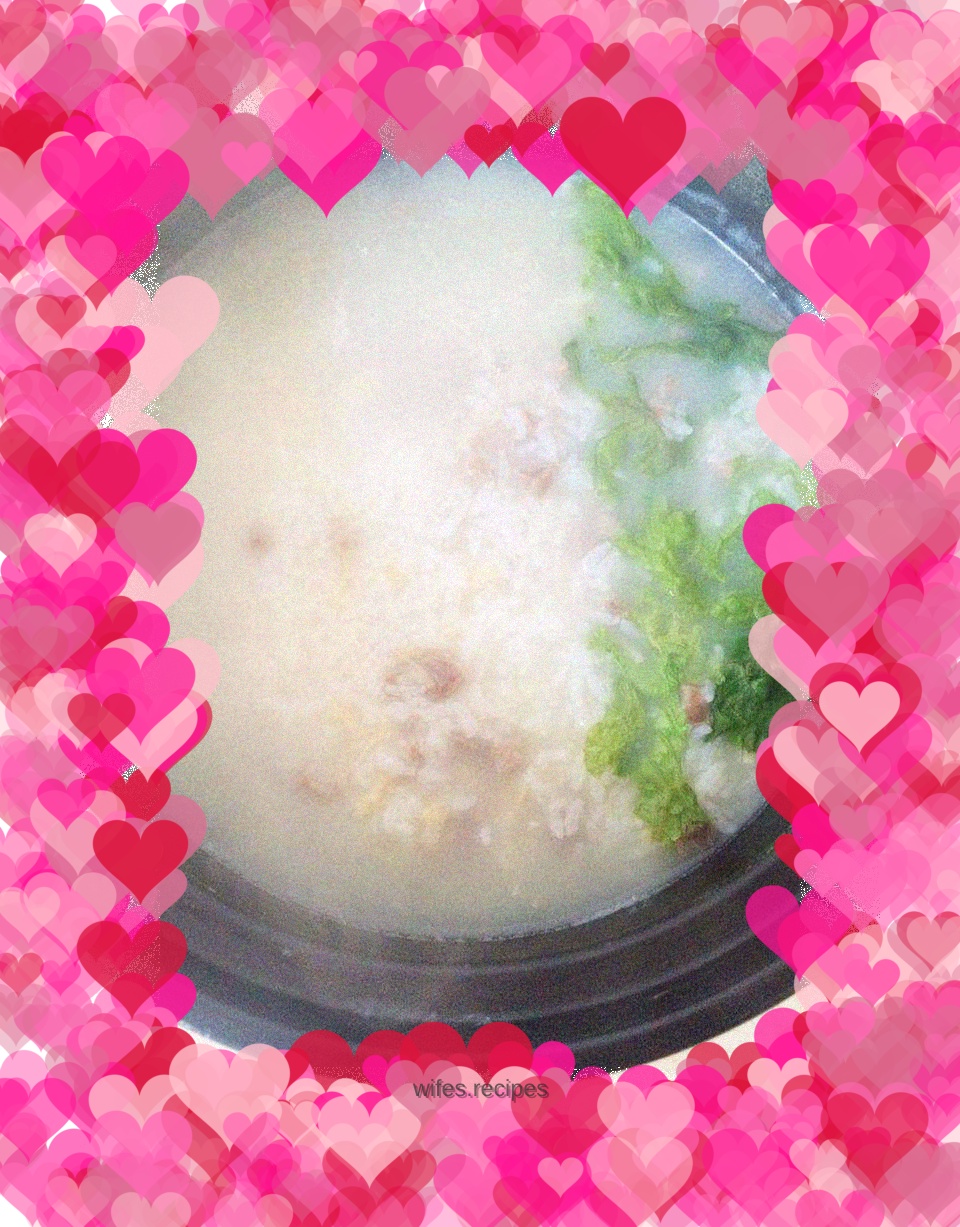 Scallop and lean meat porridge