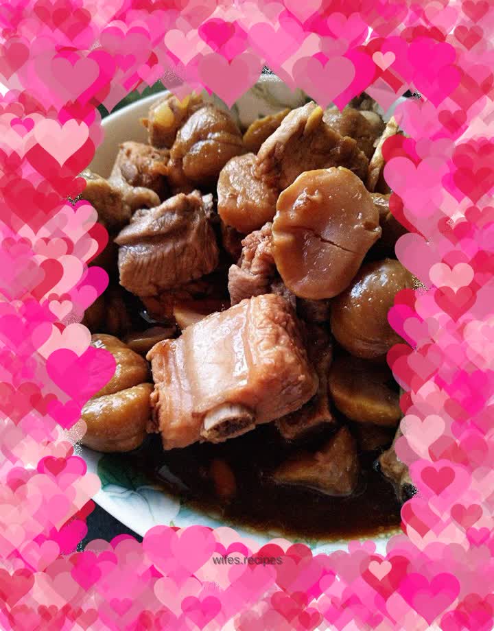 Steamed Chestnut Pork Ribs in Rice Cooker