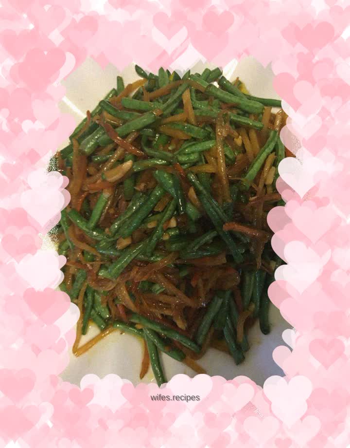 Fried long beans and shredded potatoes