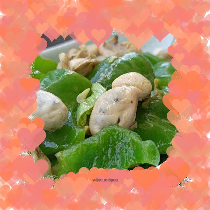 Fried oysters with peppers