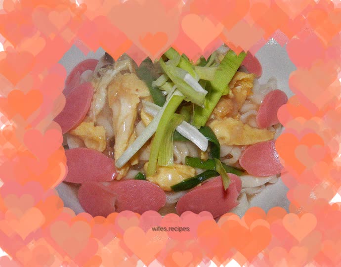 Braised noodles with eggs