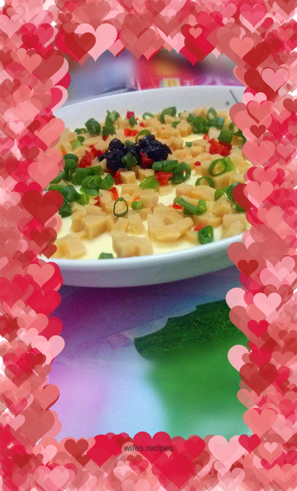 Steamed Egg with Black Bean Flavor