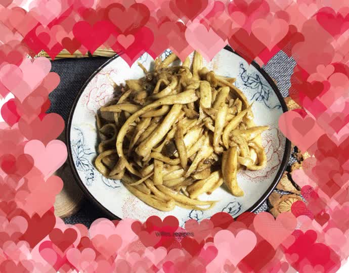 King Oyster Mushroom with Black Pepper Oyster Sauce--Simple Quick Dish