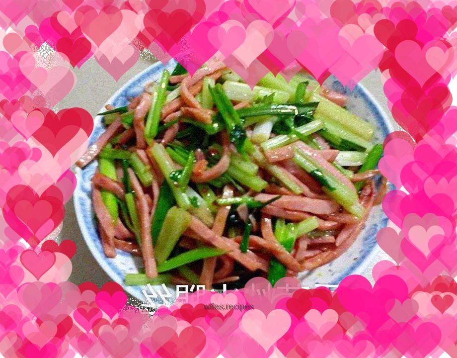 Parsley and ham shreds