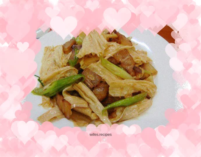 Fried Bean Curd with Bacon