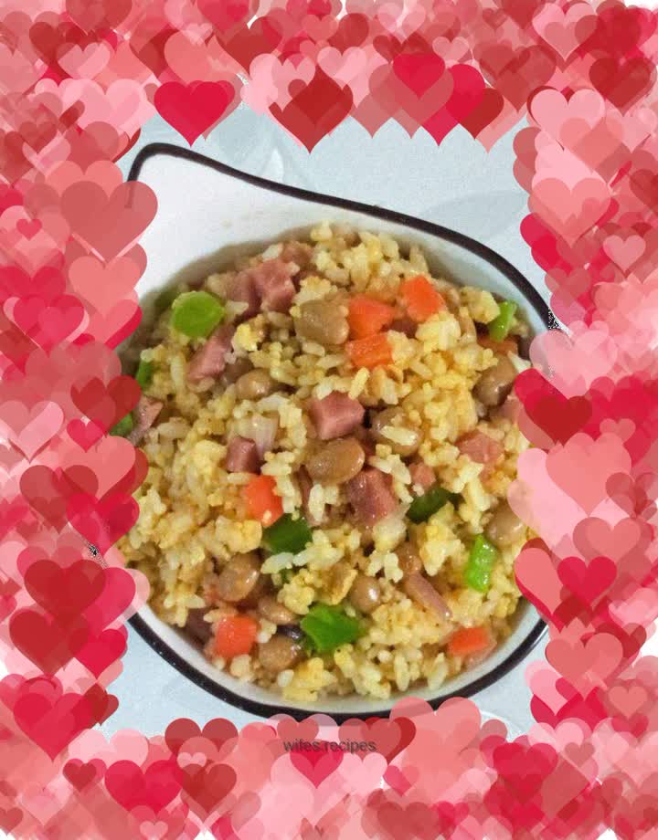 Baked Bean Fried Rice with Tomato Sauce