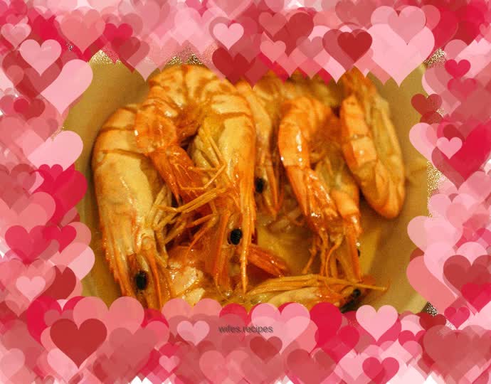 Dried ginger and garlic prawns