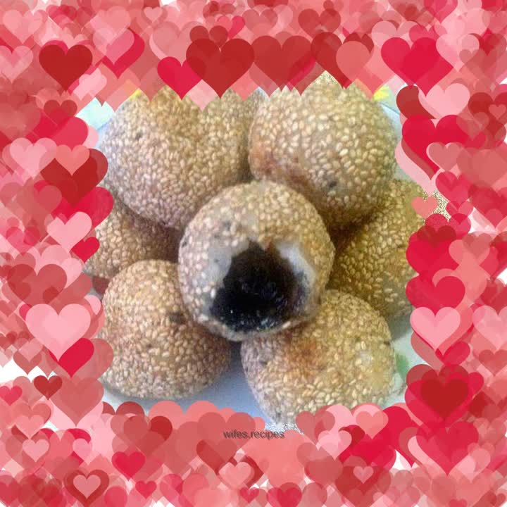 Sesame-filled sesame balls