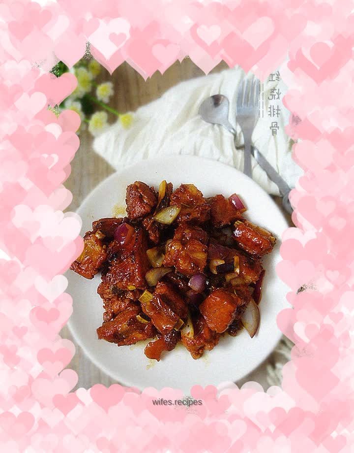 Braised pork ribs without soy sauce