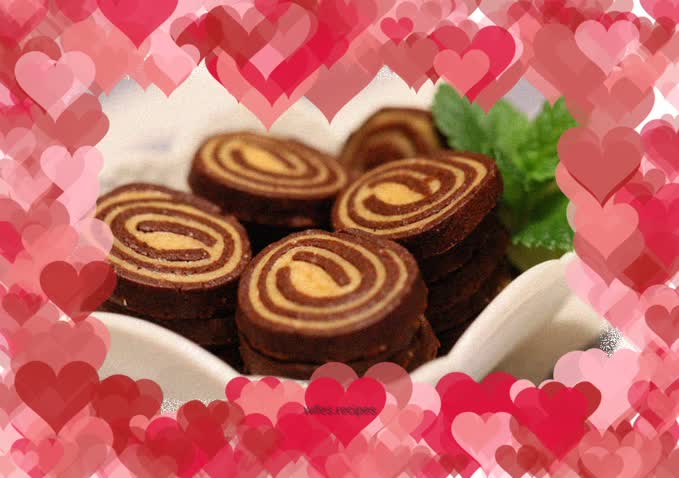 Mocha two-color biscuits