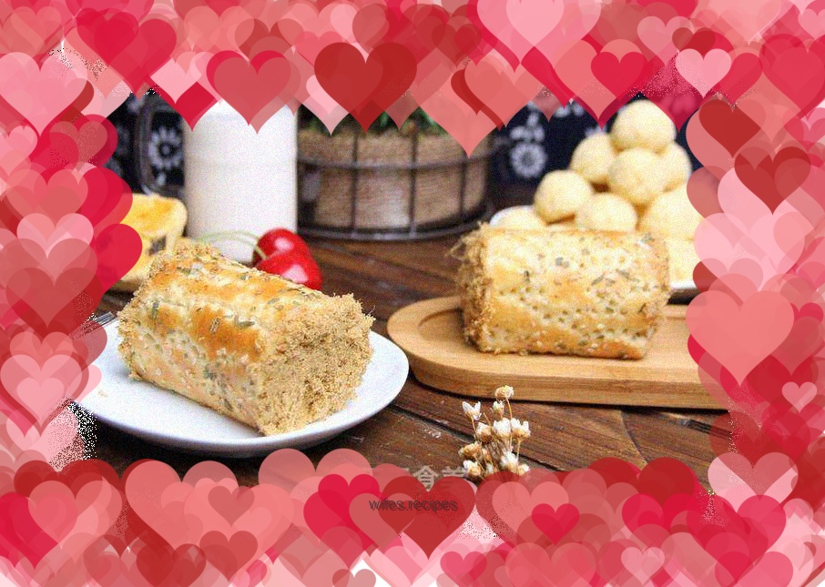 Delicious meat floss rolls