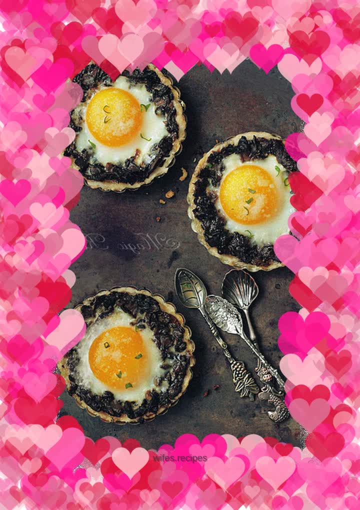 Mushroom cheese tart