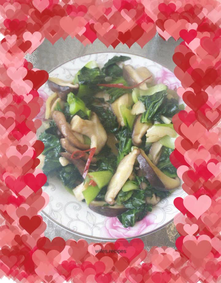 Stir-fried mushrooms with vegetables