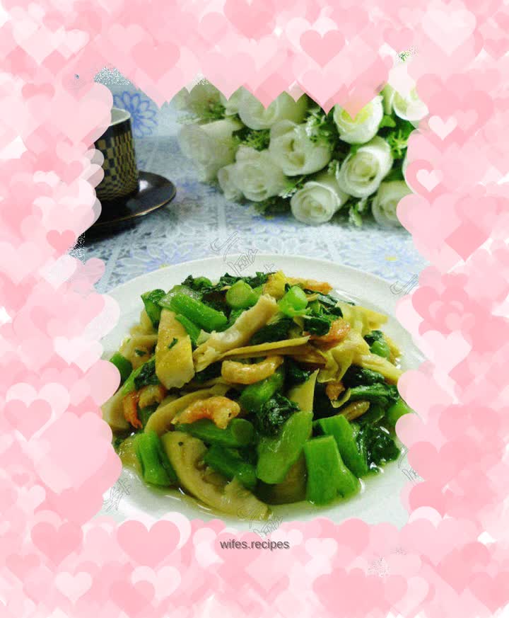 Stir-fried vegetable core with bamboo shoot tip