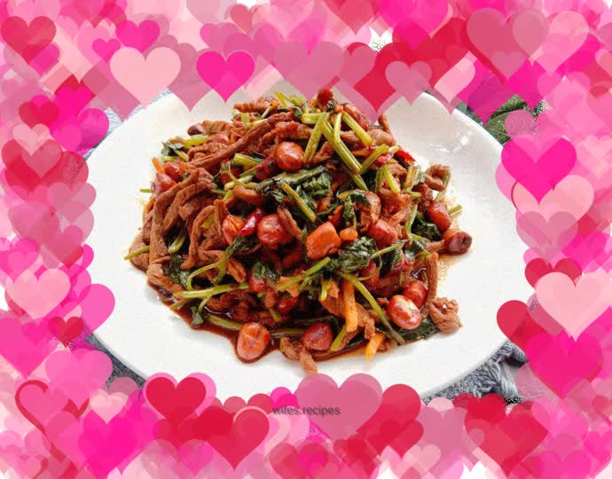 Stir-fried shredded pork with ginger and coriander