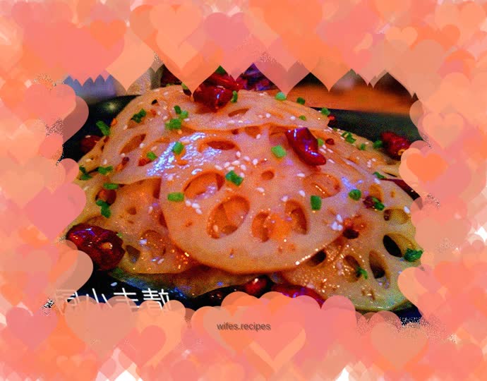 Stir-fried lotus root slices