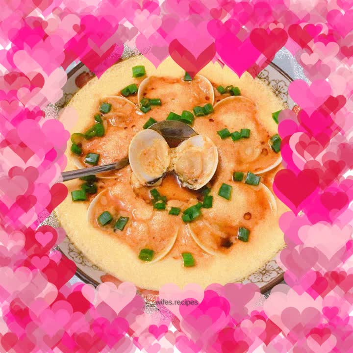 White clam steamed egg