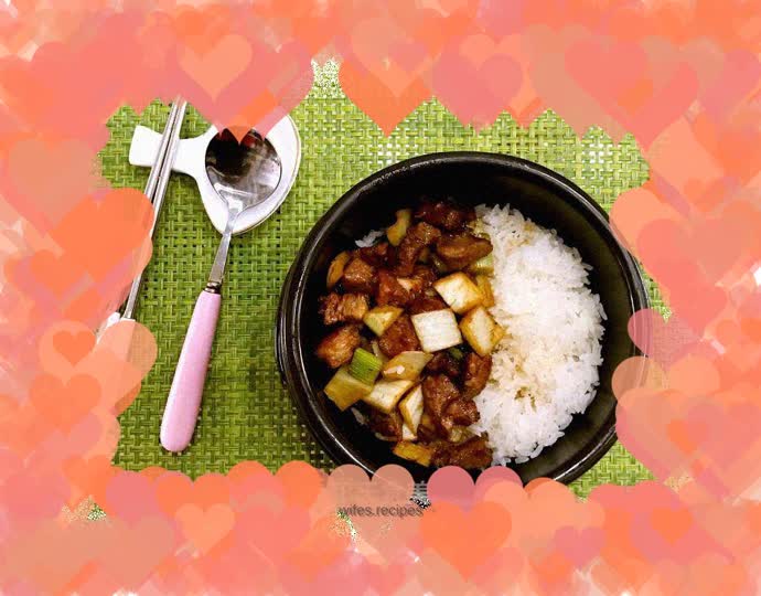 Black pepper beef claypot rice