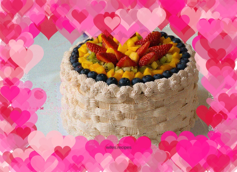 Fruit filled cream cake