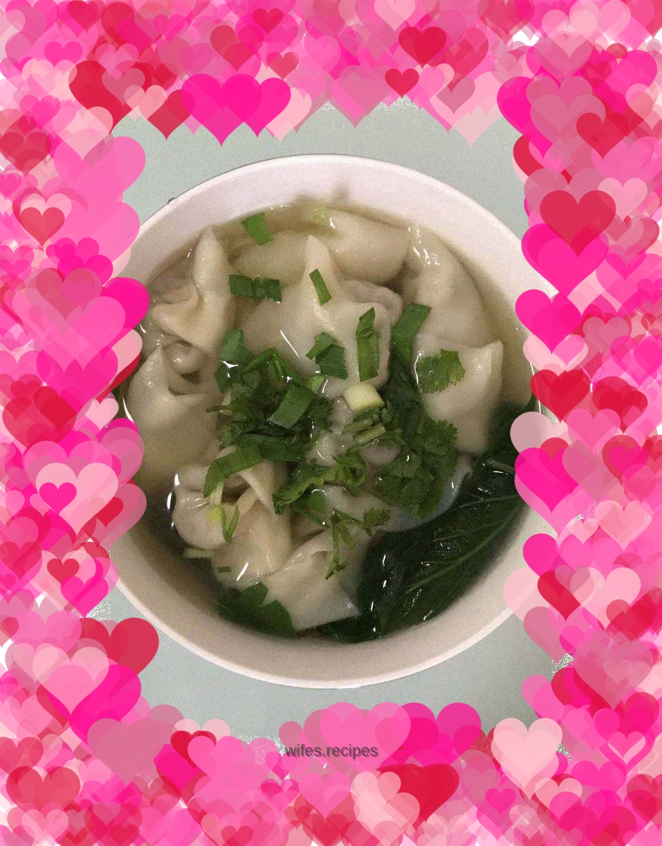 Vegetable and meat wontons~