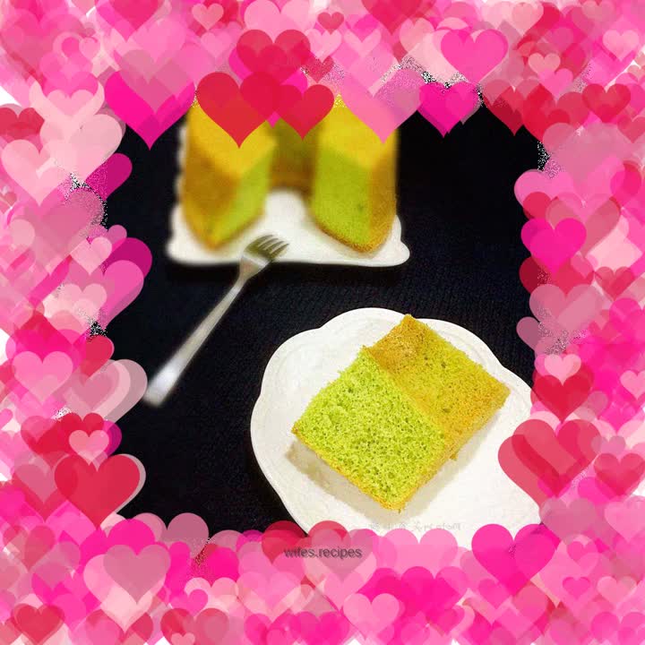 Spinach chiffon cake