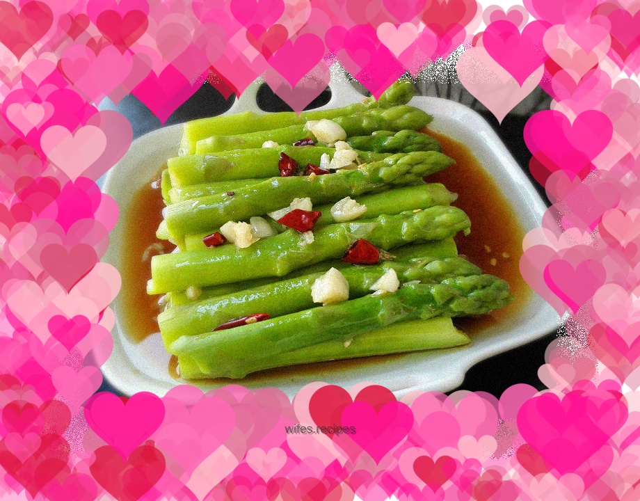 Asparagus with oil