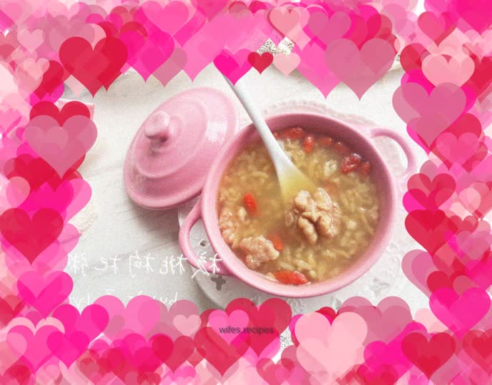 Wolfberry and walnut porridge