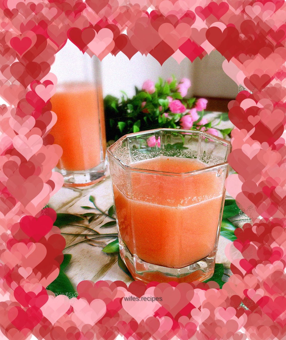Tomato and pear juice