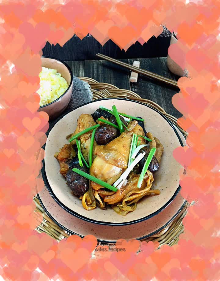 Mushroom braised chicken