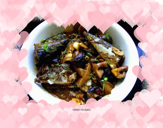 Mackerel with Mushrooms
