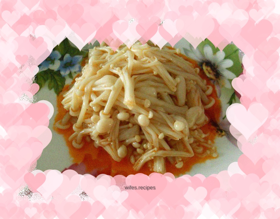 Red Oil Enoki Mushroom