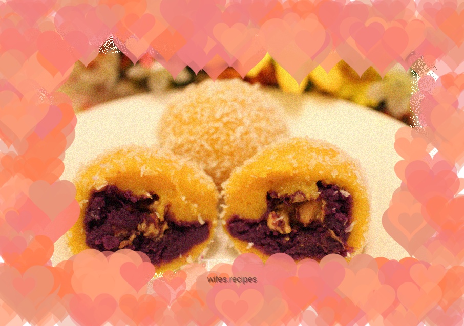 Peanut butter double potato glutinous rice cake