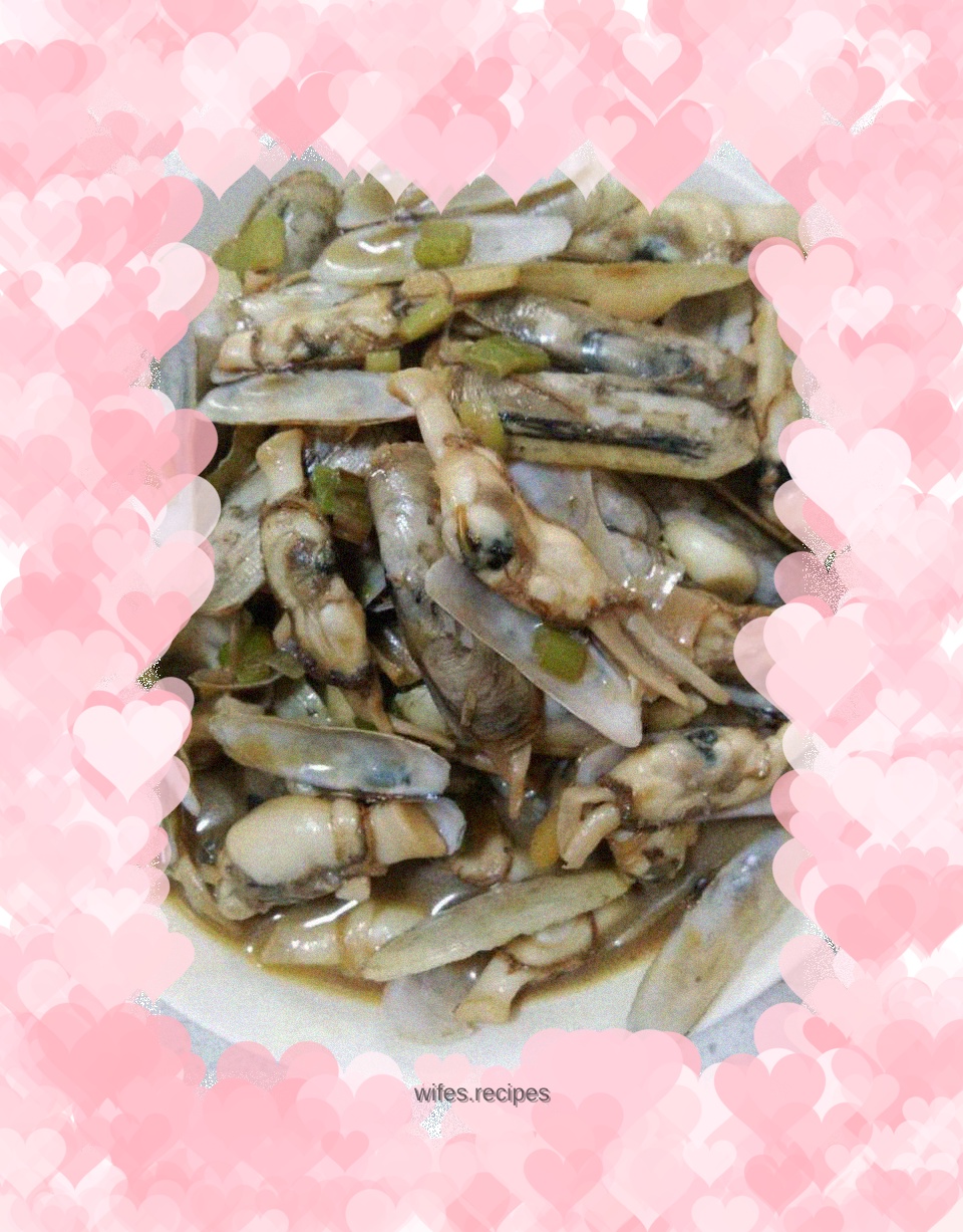 Fried razor clams
