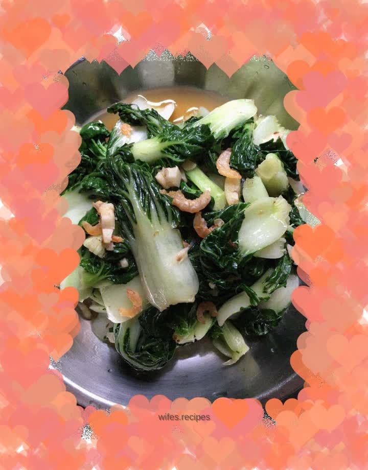 Shrimp and green vegetables