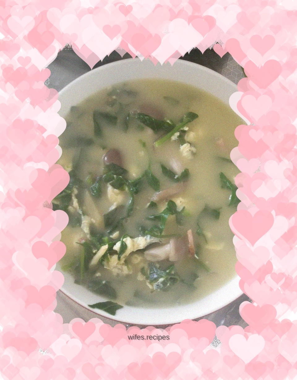 Spinach Mushroom Egg Soup