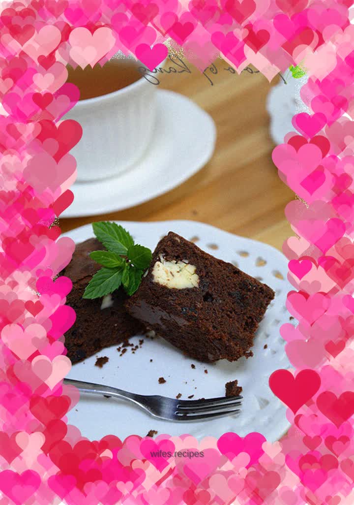 Blueberry Cheese Brownie Cake