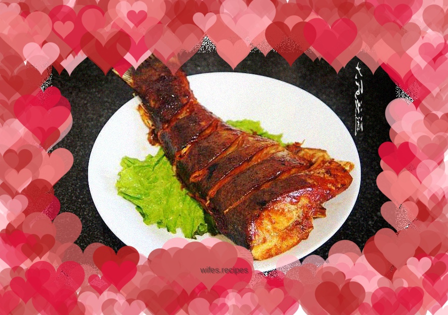 Spicy grilled carp tail