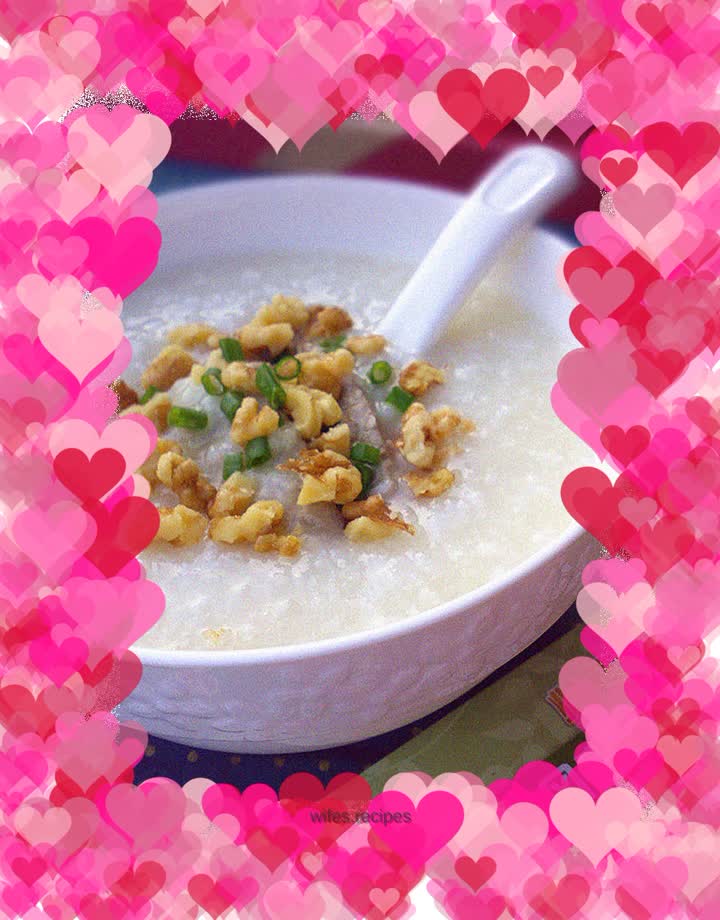 Walnut Pork Liver Porridge