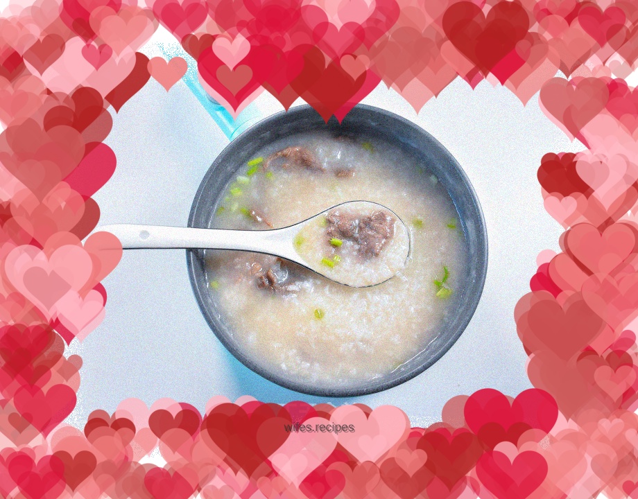 Fresh beef porridge