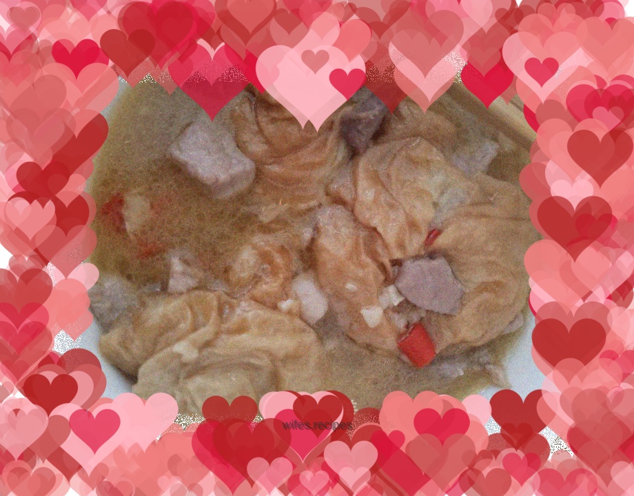 Braised pork with fried tofu