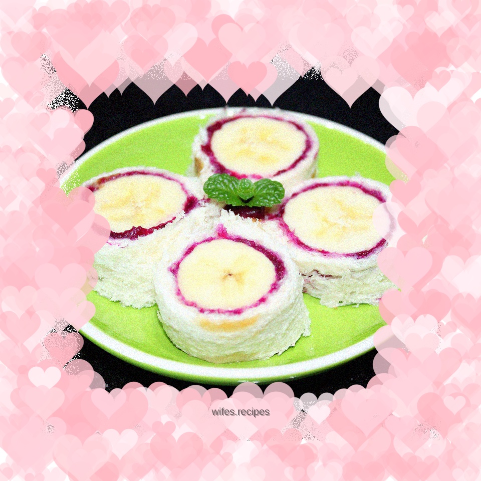 Purple sweet potato banana roll