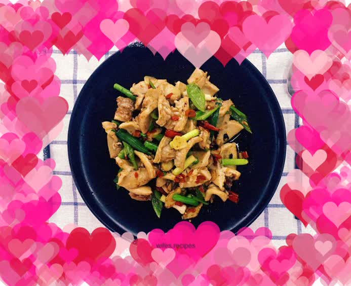 Stir-fried Chinese sausage